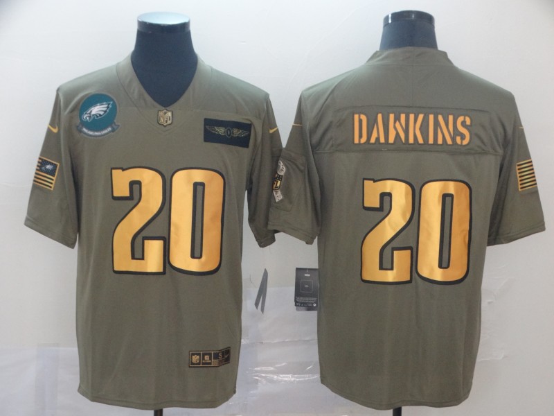 Men's Philadelphia Eagles Brian Dawkins #20 Brown Jersey